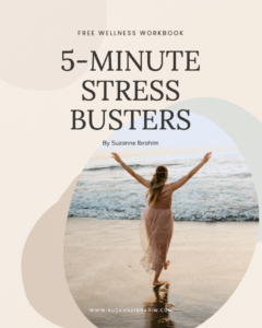 Cover of the 5 minute stress busters guide, a free pdf with easy practical tools to find instant stress relief